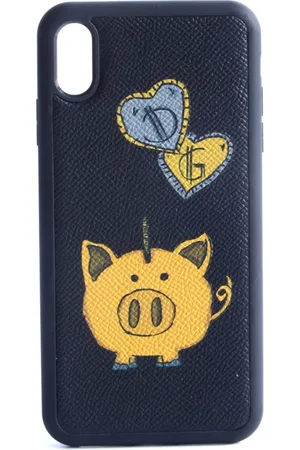 Dolce & Gabbana Accessoarer, Herr, ONE Size, Piggy Bank Print iPhone Fodral