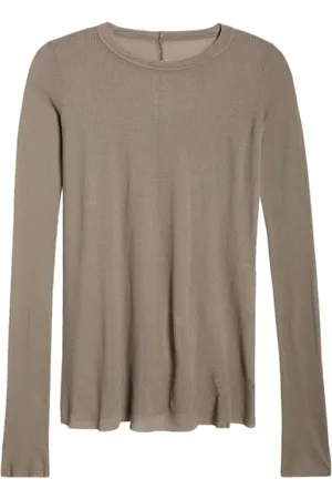 Rick Owens Topp, Herr, M, Bomull, Rib Dust Jersey T-shirts och Polos
