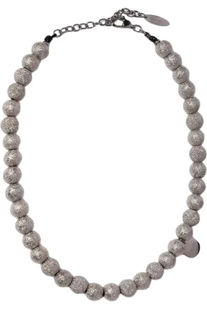 Brunello Cucinelli Accessoarer, Dam, ONE Size, Elegant Texturerad Metallhalsband