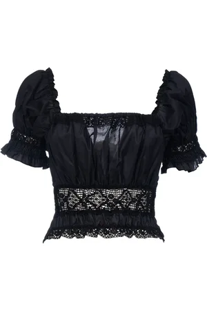 ERMANNO SCERVINO Blusar & Skjortor , Dam, M, Bomull, Luminous Spets Top av Ermanno Firenze