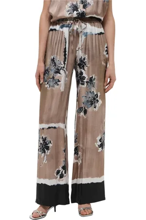 ERMANNO SCERVINO Byxor, Dam, S, Silk Tryckta Byxor