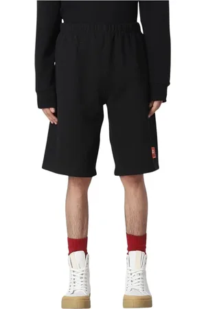 Kenzo Shorts, Herr, S, Bomull, Svarta Herrshorts Stiliga Bekväma