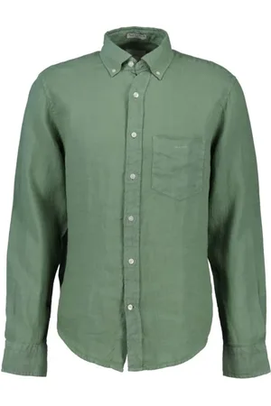 GANT Skjorta, Herr, 2Xl, Linne, Linne Casual Skjorta