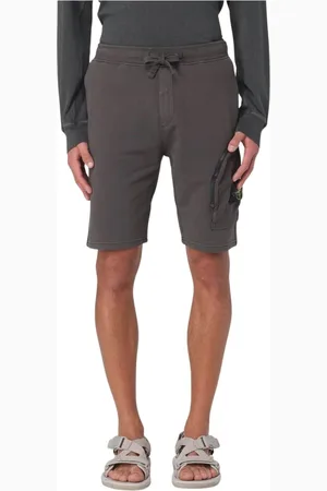Stone Island Shorts, Herr, M, Svarta Cargo Shorts med Ficka
