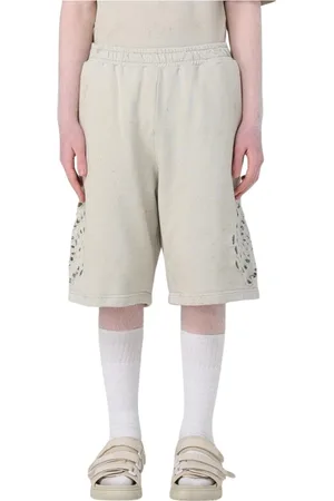 44 Label Group Shorts, Herr, L, Bomull, Logo Bermuda Shorts för Män
