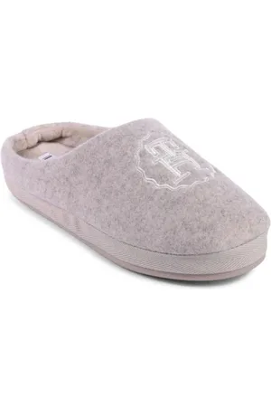 Tommy Hilfiger Skor, Dam, 39 1/2 EU, Polyester, Broderad Logotyp Ulltofflor