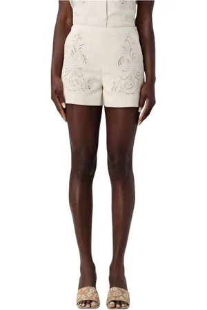 Twin-Set Shorts, Dam, M, Linne, Elegant Broderade Shorts