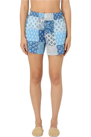 MC2 SAINT BARTH Shorts, Dam, S, Bomull, Elegant Patchwork Bomullsshorts