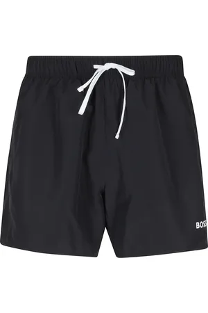 HUGO BOSS Shorts, Herr, S, Bomull, Svart strandset med bomullshandduk