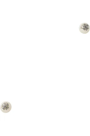 Tory Burch Accessoarer, Dam, ONE Size, Blommig pärla stud örhängen