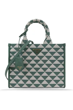 Prada Väska, Dam, ONE Size, Läder, Kvinnors Axelväska Triangulärt Mönster Läderdetaljer