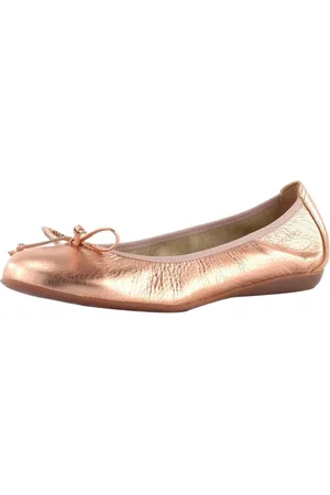 Wonders Skor, Dam, 36 EU, Läder, Koppar Platta Skor Elegant Modernt Design