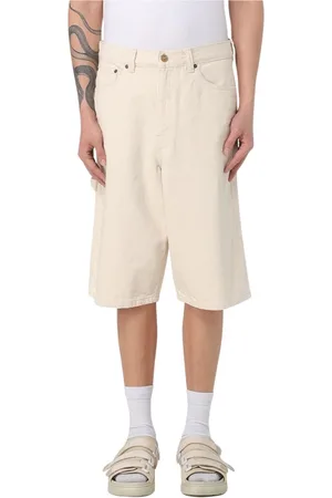 A.P.C. Shorts, Herr, XL, Bomull, Ecru Bomullsshorts med Sidfickor