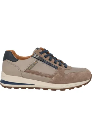 Mephisto Skor, Herr, 40 EU, Läder, Grå snör-zip sneaker för män