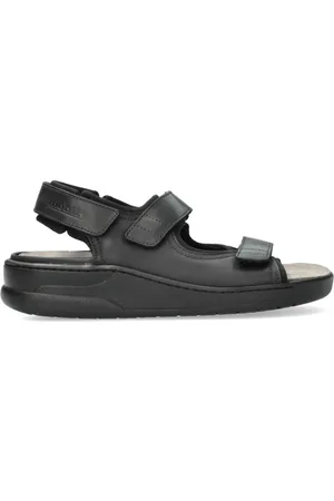 Mephisto Skor, Herr, 39 EU, Läder, Bred passform svart lädersandal