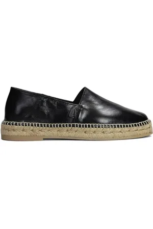 Ami Skor, Herr, 43 EU, Läder, Stiliga svarta läder espadrillos