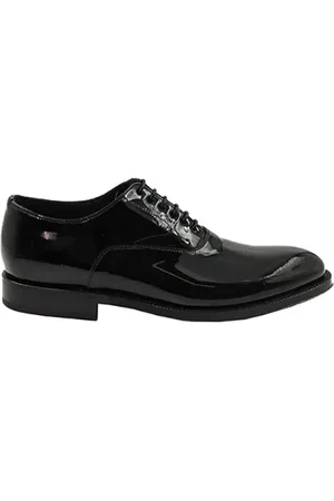 Green george Skor, Herr, 40 1/2 EU, Läder, Svarta läder Oxford-skor Elegant stil