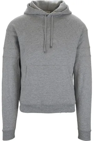 Saint Laurent Sweatshirts & Hoodies, Herr, M, Bomull, Huvtröja med broderad logotyp
