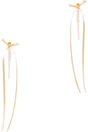 Simone Rocha Accessoarer, Dam, ONE Size, Rosa Kristall Drop Örhängen