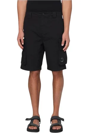 C.P. Company Shorts, Herr, L, Bomull, Beige Shorts med Linsdetalj