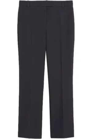 Max Mara Byxor, Dam, S, Bomull, Svarta Bomullsblandade Flared Byxor