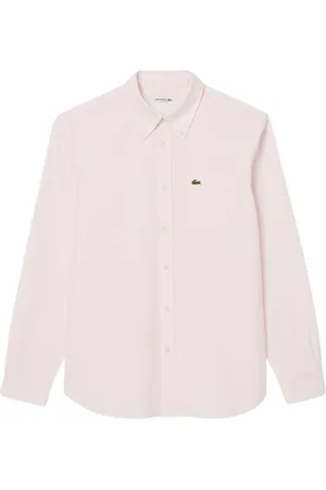 Lacoste Skjorta, Herr, 2Xl, Bomull, Klassisk Krokodil Broderad Skjorta