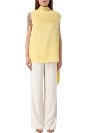 Stella McCartney Topp, Dam, M, Gul Silke Ärmlös Topp