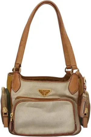 Prada Pre-owned, Dam, ONE Size, Pre-owned handväska i canvas