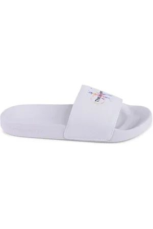 Calvin Klein Skor, Dam, 39 EU, Bomull, Vita Love Slides Casual Wear