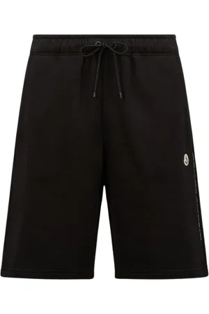 Moncler Shorts, Herr, L, Svarta Dragsko Shorts Snygg Bekväm