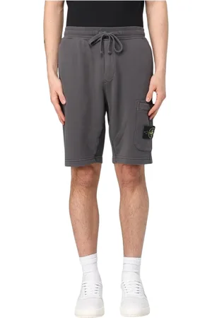 Stone Island Shorts, Herr, S, Bomull, Cargo Pocket Shorts i Grå