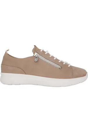 Ganter Skor, Dam, 42 EU, Bred passform dam sneaker - Taupe