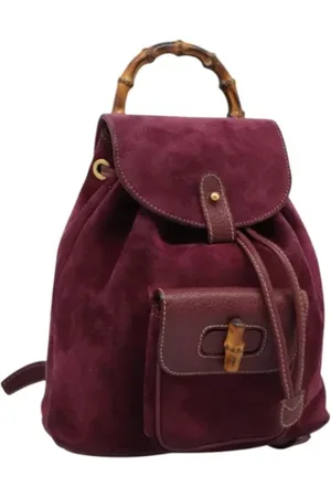 Gucci Pre-owned, Dam, ONE Size, Mocka, Pre-owned Mocka ryggsckar