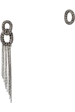 Isabel Marant Accessoarer, Dam, ONE Size, Glittrande Rhinestone Ovala Örhängen