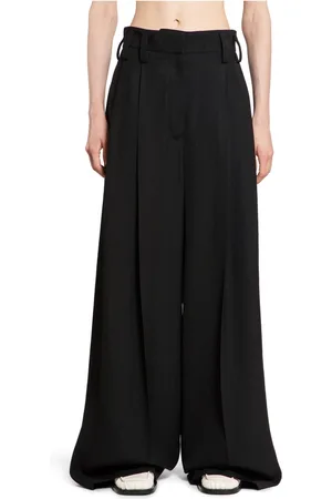 Jil Sander Byxor, Dam, 3Xs, Högmidjade silkesbyxor med fickor