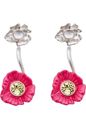 Marni Accessoarer, Dam, ONE Size, Kristallblomma Drop Örhängen