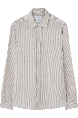 Xacus Skjorta, Herr, 3Xl, Linne, Randig linneskjorta