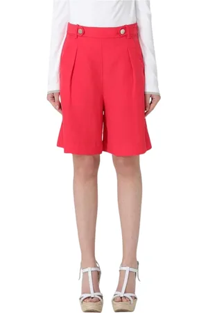 Liu Jo Shorts, Dam, M, Röda Veckade Casual Shorts