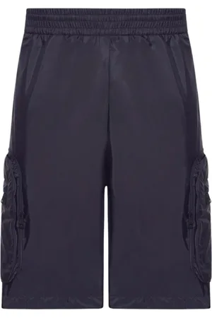 Moncler Shorts, Herr, L, Stiliga Blå Cargo Shorts med Fickor