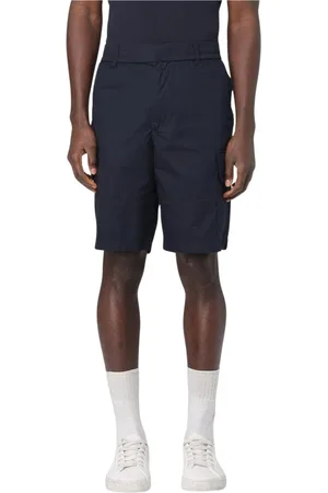 Armani Exchange Shorts, Herr, W36, Blå Cargo Shorts med Fickor