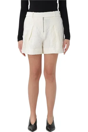 Jil Sander Shorts, Dam, S, Elegant Vit Veckade Shorts