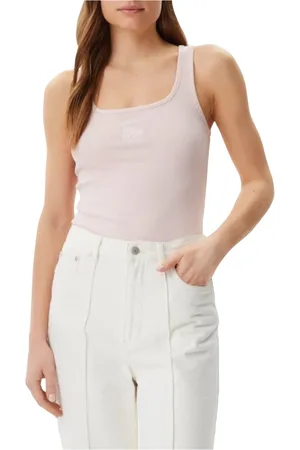 Guess Topp, Dam, L, Bomull, Slim Rib Broderad Tanktop