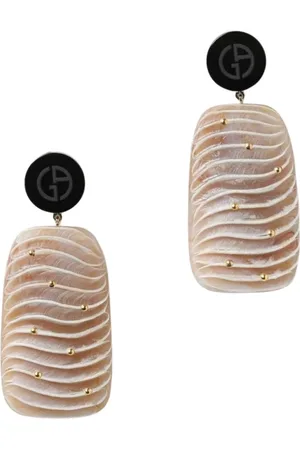 Giorgio Armani Accessoarer, Dam, ONE Size, Våg Guldörhängen Elegant Modern Stil