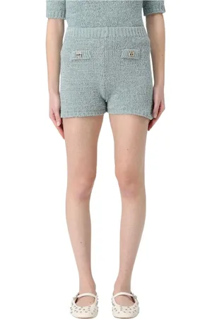 Twin-Set Shorts, Dam, M, Svarta Stickade Shorts