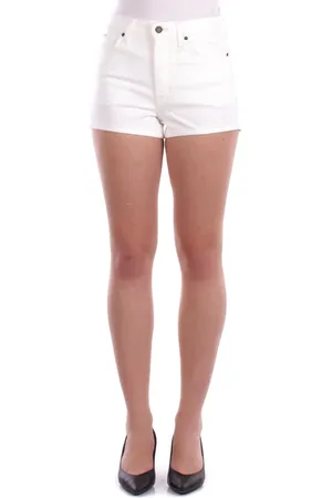Guess Shorts, Dam, W26, Bomull, Vita Logo Shorts med Fickor