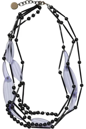 Giorgio Armani Accessoarer, Dam, ONE Size, Blå Harpiks Pärlhalsband