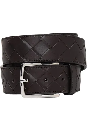 Bottega Veneta Accessoarer, Herr, 105 CM, Läder, Brun Läder Vävt Bälte