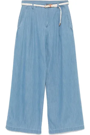 Liu Jo Jeans, Dam, W30, Denim, Blå Denim Jeans med Frontknappstängning