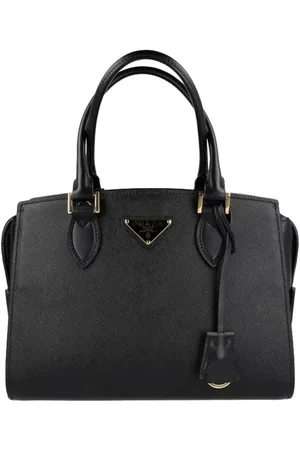Prada Väska, Dam, ONE Size, Läder, Läderhandväska med toppdragkedja