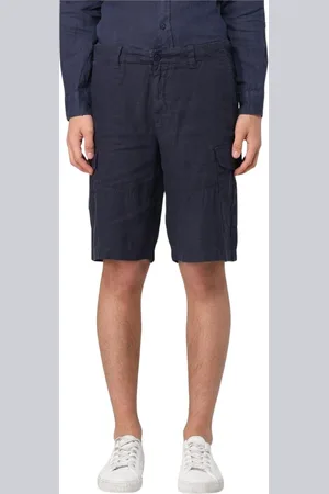 Blauer Shorts, Herr, W34, Linne, Klassiska Linne Cargo Shorts